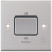 Selectric 7M-Pro Satin Chrome 1 Gang 10A 3 Pole Fan Isolator Switch with Grey Insert
