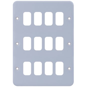 Selectric Metal Clad GRID360 12 Gang Faceplate