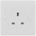 Selectric Smooth 1 Gang 13A Unswitched Socket