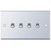 Selectric 7M-Pro Polished Chrome 4 Gang 10A 2 Way Toggle Switch