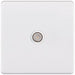 Selectric 5M-Plus Matt White 1 Gang TV Socket with White Insert
