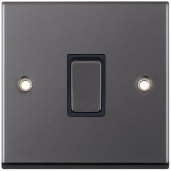 Selectric 7M-Pro Black Nickel 1 Gang 20A DP Switch with Black Insert