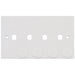 Selectric Square 2 Gang Quad Aperture Dimmer Plate with Matching Knobs