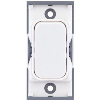 Selectric GRID360 White 20A 2 Way Switch Module with White Insert