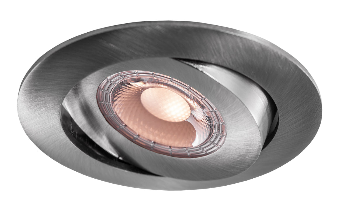 Thorgeon - 03079 LED Slim Downlight 5W DIMM CCT 400Lm 55?° CRI 90 Flicker-Free Cutout 70-75mm (Internal Driver Included) Brushed nickel