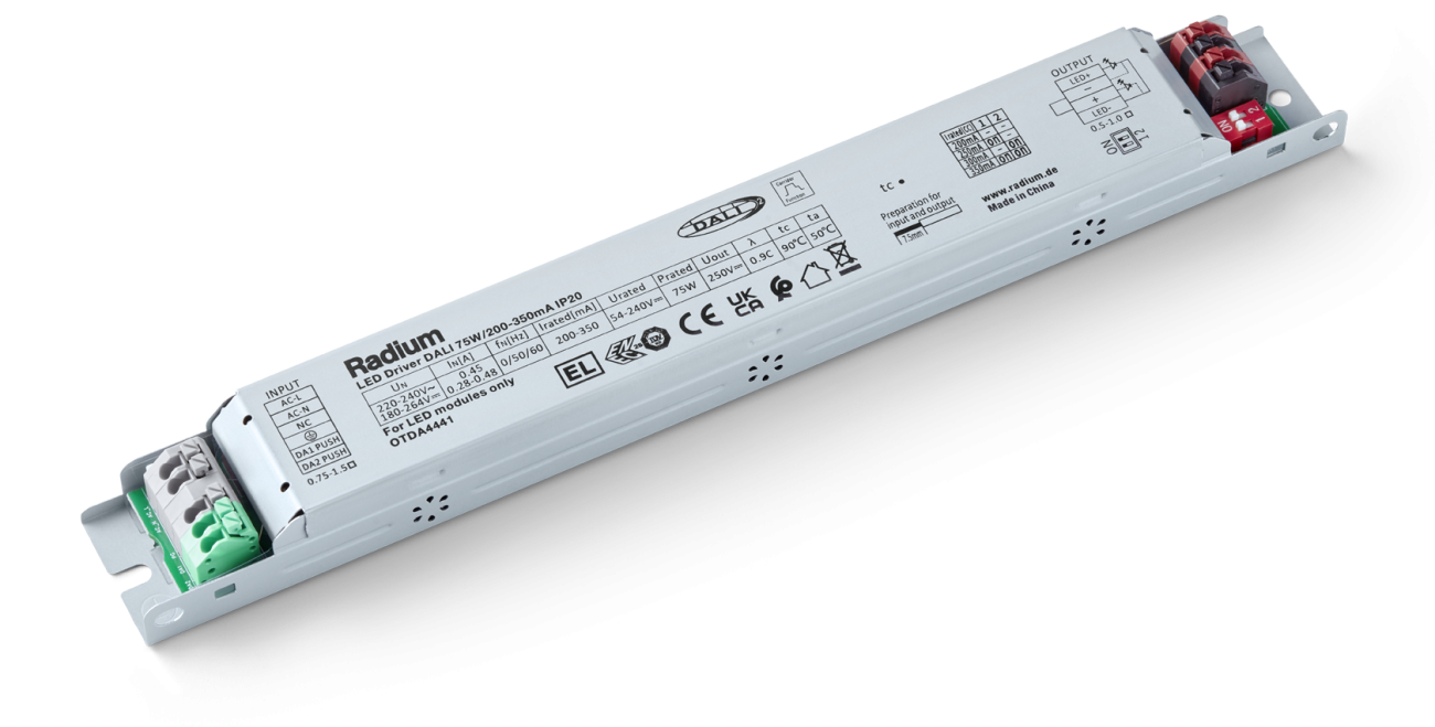 Radium DALI 75W/200-350mA IP20 LED Driver