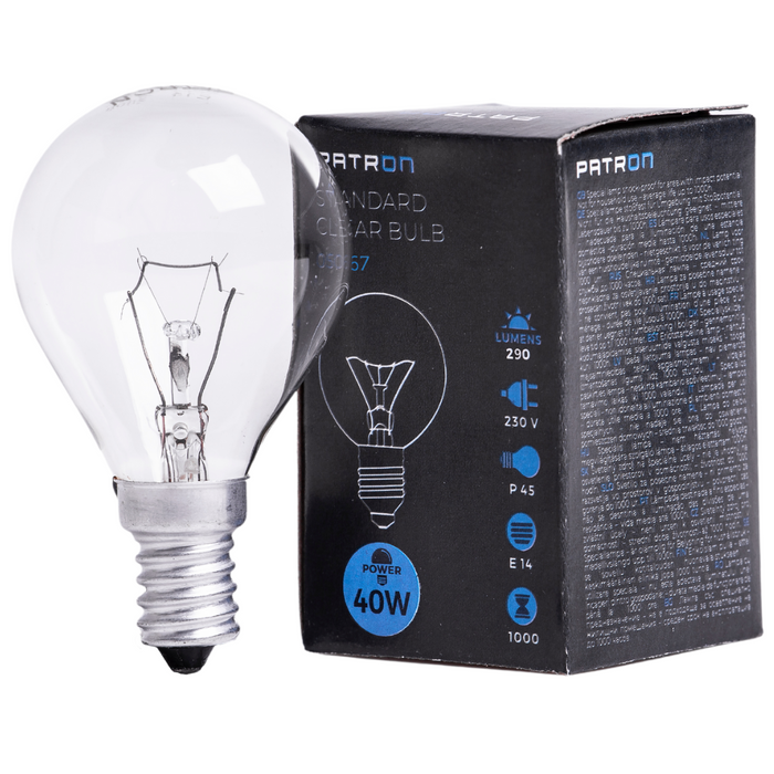 Patron - 05067 Incandescent Bulb E14 40W P45 230V CL