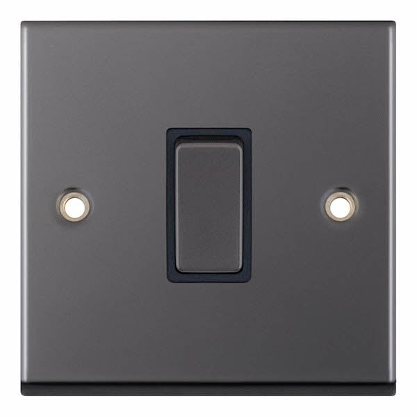 Selectric 7MPRO-401 7M-Pro Black Nickel 1 Gang 10A 2 Way Switch with Black Insert