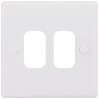 Selectric Smooth GRID360 2 Gang Faceplate