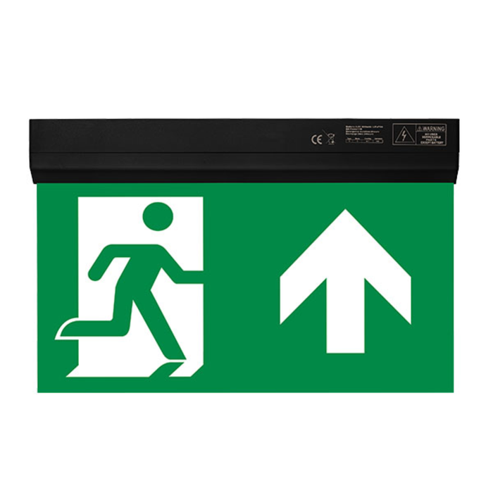 Spectrum Exit Sign, 6-in-1 Emer Blade c/w Up Legend, 2W 220-240V, 6500K Black - 09130