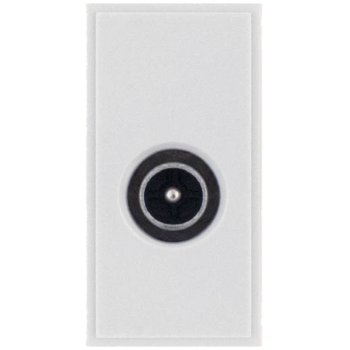 Selectric White Non-Isolated (Male) Coaxial/Aerial Socket Module