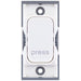 Selectric GRID360 White 10A Retractive Switch Module Marked ‘press’ with White Insert