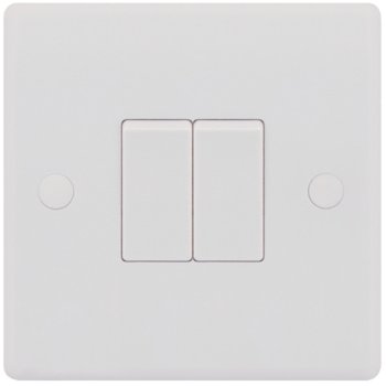 Selectric Smooth 2 Gang 10A 2 Way Switch