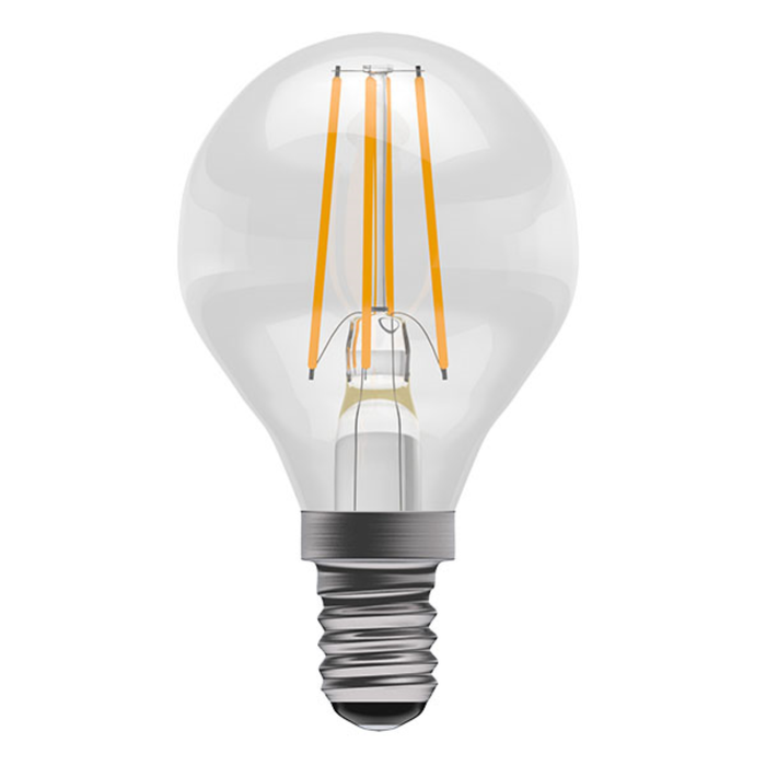 Bell Lamp, LED Filament Clear Round SES/E14, 3.3W 470lm 240V, 4000K - 60748