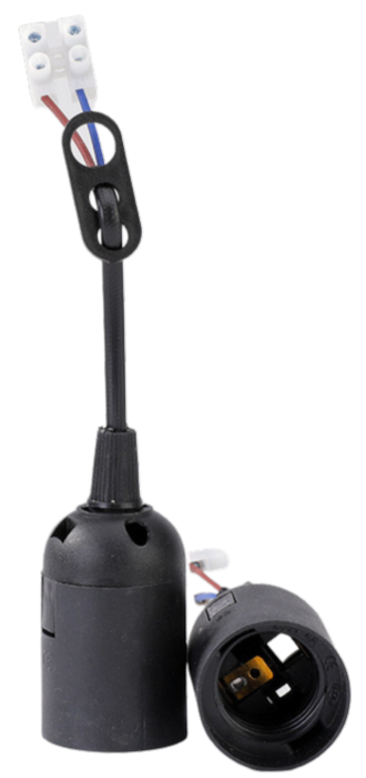 Thorgeon - 19012 Fast Connection Lamp Holder E14 Black (50pcs Bag)