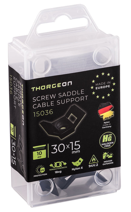 Thorgeon - 15036 Push-In Cable Ties Mount 30x15 black (10 pcs)