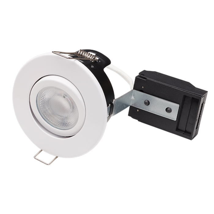 Bell Downlight, Fireproof Centretilt, 6W 240V, White - 10655