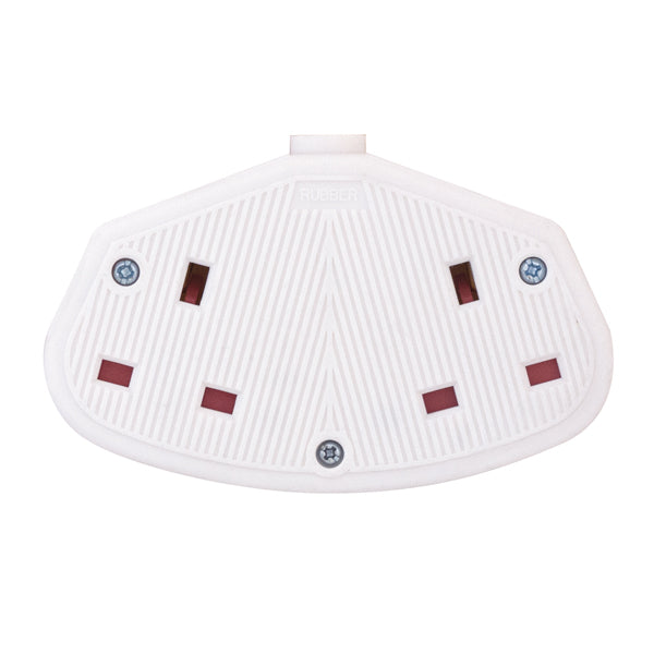 Selectric 8828RW 2 Gang 13 Amp Heavy Duty Trailing Socket – Unswitched – White