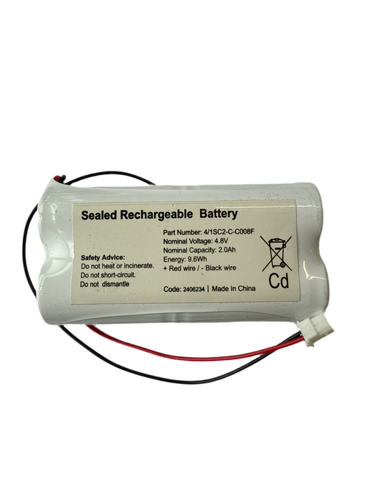 4/1SC2-C-C008F - Sealed Rechargeable Battery - 4.8V - 2.0Ah