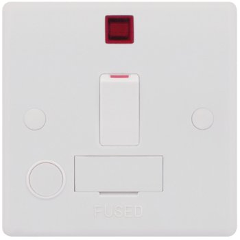 Selectric Smooth 13A DP Switched Fused Connection Unit with Flex Outlet and Neon