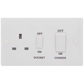 Selectric Smooth 45A DP Switch and 13A Switched Socket