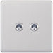 Selectric 5M-Plus Screwless Satin Chrome 2 Gang 10A 2 Way Toggle Switch