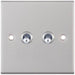 Selectric 5M Satin Chrome 2 Gang 10A 2 Way Toggle Switch