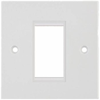 Selectric Square 1 Gang Euro Plate with Single Aperture