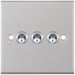 Selectric 5M Satin Chrome 3 Gang 10A 2 Way Toggle Switch