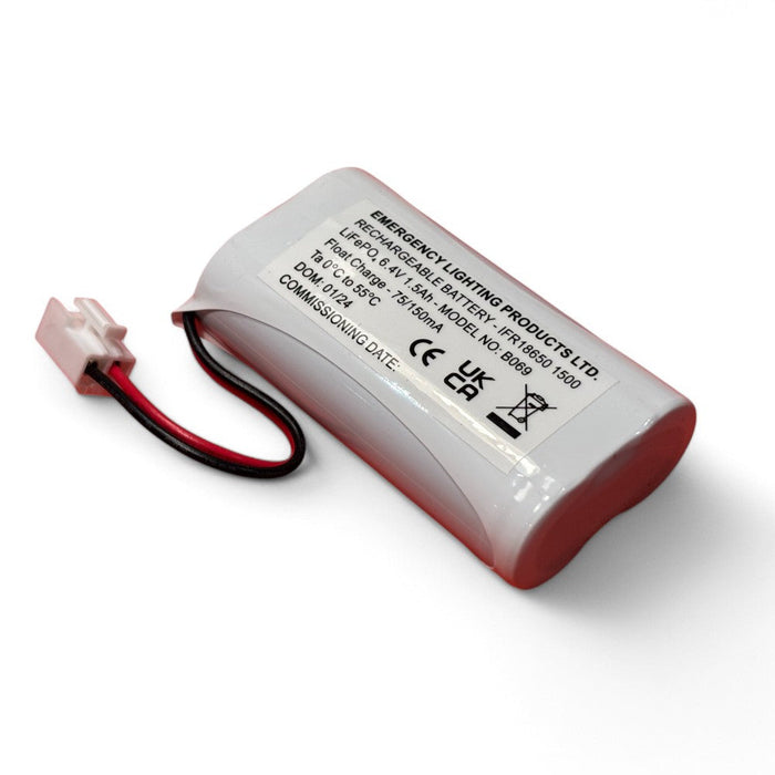 B069 2 Cell 6.4V 1.5Ah LiFePO4 SIDE BY SIDE BATTERY
