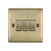 BG Nexus NAB43 Metal Antique Brass 10AX 3 Gang 2 Way Switch Bg Nexus Metal - Antique Brass BG - Sparks Warehouse