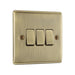 BG Nexus NAB43 Metal Antique Brass 10AX 3 Gang 2 Way Switch Bg Nexus Metal - Antique Brass BG - Sparks Warehouse
