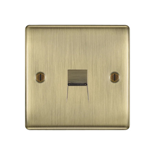 BG Nexus NABBTS1 Metal Antique Brass Single 1G Slave Telephone Socket Bg Nexus Metal - Antique Brass BG - Sparks Warehouse