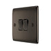 BG Nexus NBN42 Black Nickel 10AX 2 Gang 2 Way Plate Switch BG Nexus Metal - Black Nickel BG - Sparks Warehouse