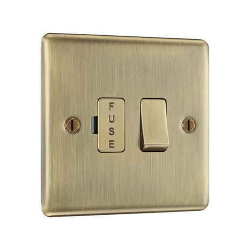 BG Nexus NAB50 Metal Antique Brass 13A Switched Fused Connection Unit Bg Nexus Metal - Antique Brass BG - Sparks Warehouse