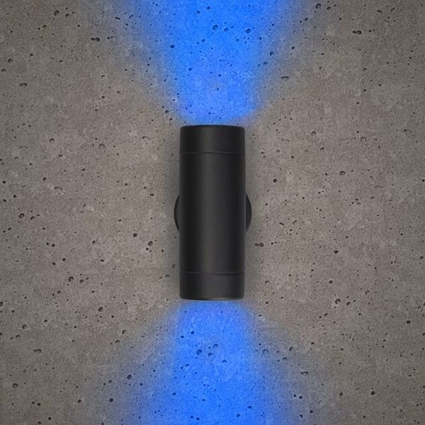 Bell 10339 Luna GU10 Wall Light - Fixed Up/Down, Black, IP65