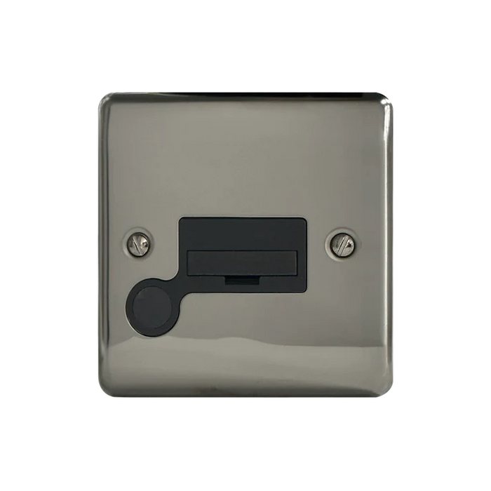 Caradok Fused Spur 13A Unswitched Fused Connection Unit - Black Nickel
