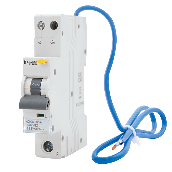 Scolmore CU1RCBO25C Rcbo C Curve 1 Pole + Unswitched Neutral True 6ka C Curve 25a 30ma Rcbo (type A)