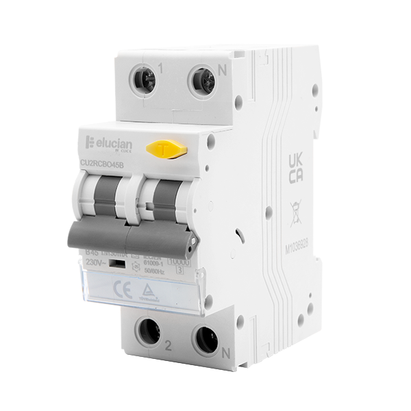 Scolmore CU2RCBO45B Rcbo B Curve Double Pole Bi-directional True 6ka B Curve 45a 30ma Rcbo (type A)