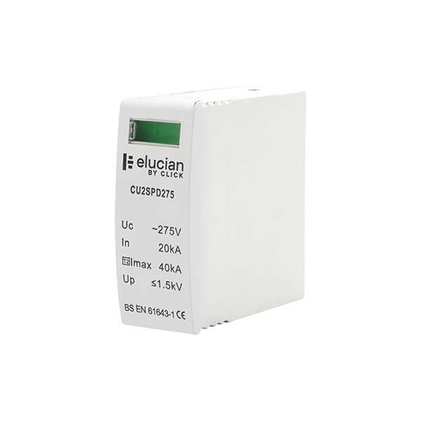 Scolmore CU2SPDC275 Spares Spd Cart 2 Pole 275uc 40ka Spd Cartridge (cu2spd275)