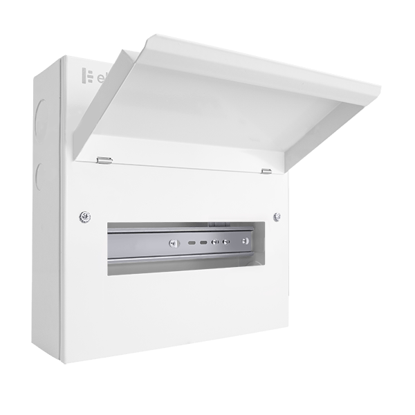 Scolmore CUEB10 Consumer Unit Unfurnished 10 Way Elucian Metal Consumer Unit Unpopulated