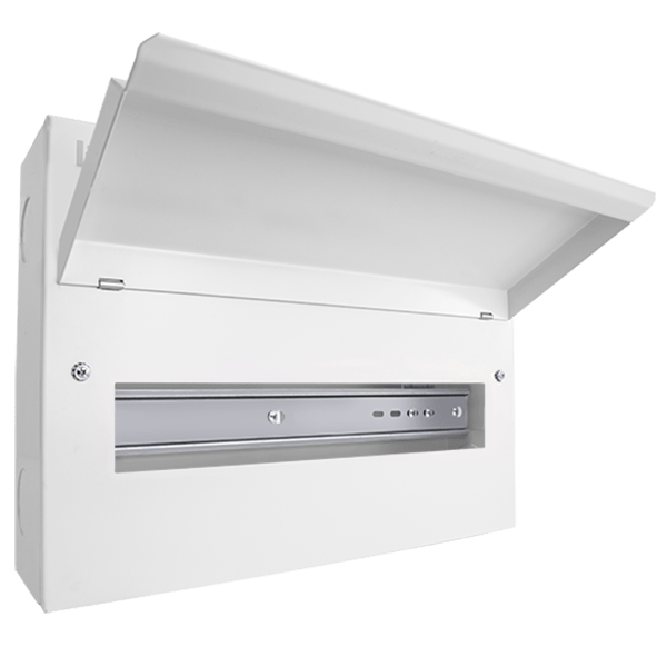 Scolmore CUEB16 Consumer Unit Unfurnished 16 Way Elucian Metal Consumer Unit Unpopulated