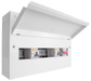 Scolmore CUEB18MSRCD12 Consumer Unit Split Load 18 Way Elucian Metal Consuner Unit With 100a Mains Switch & 2 X 80a Rccb (12 Free Ways)