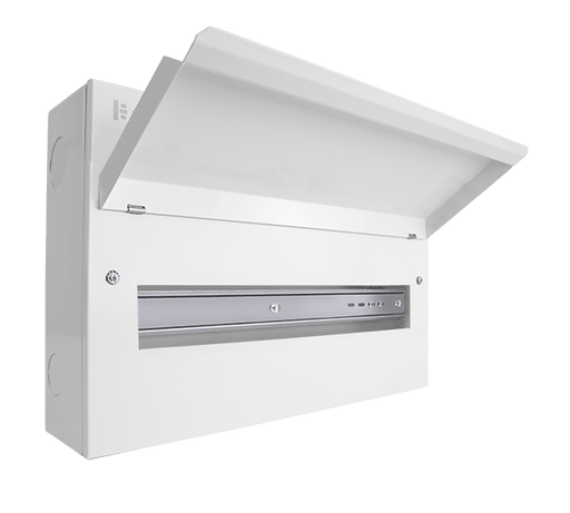 Scolmore CUEB18 Consumer Unit Unfurnished 18 Way Elucian Metal Consumer Unit Unpopulated