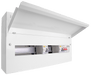 Scolmore CUEB22MSRCDSP14 Consumer Unit Split Load Spd 22 Way Elucian Metal Consumer Unit With 100a Mains Switch, 2 X 80a Rccb & 2 Pole 36mm Spd  (14 Free Ways)