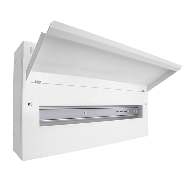 Scolmore CUEB22 Consumer Unit Unfurnished 22 Way Elucian Metal Consumer Unit Unpopulated