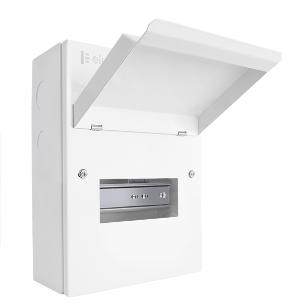 Scolmore CUEB6 Consumer Unit Unfurnished 6 Way Elucian Metal Consumer Unit Unpopulated