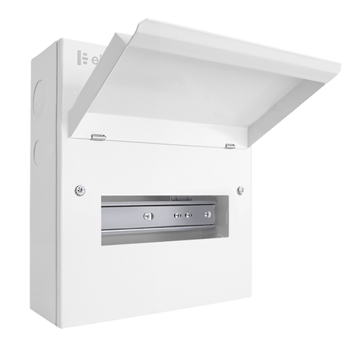Scolmore CUEB8 Consumer Unit Unfurnished 8 Way Elucian Metal Consumer Unit Unpopulated
