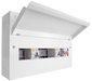 Scolmore CUEHIB18MSRCD12 Consumer Unit Combiboard 18 Way Elucian High Integrity Metal Consumer Unit With 100a Mains Switch & 2 X 80a Rccb (12 Free Ways)