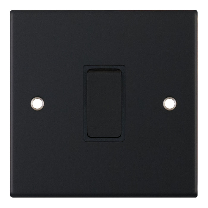 Selectric DSL11-01 5M Matt Black 1 Gang 10A 2 Way Switch with Black Insert